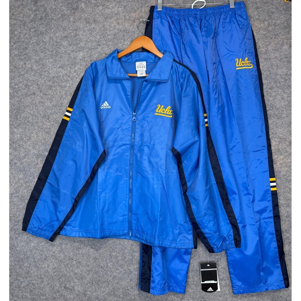 Vintage Adidas UCLA Bruins Track Jacket Pants Set Mens Medium Deadstock 90s Y2k‎